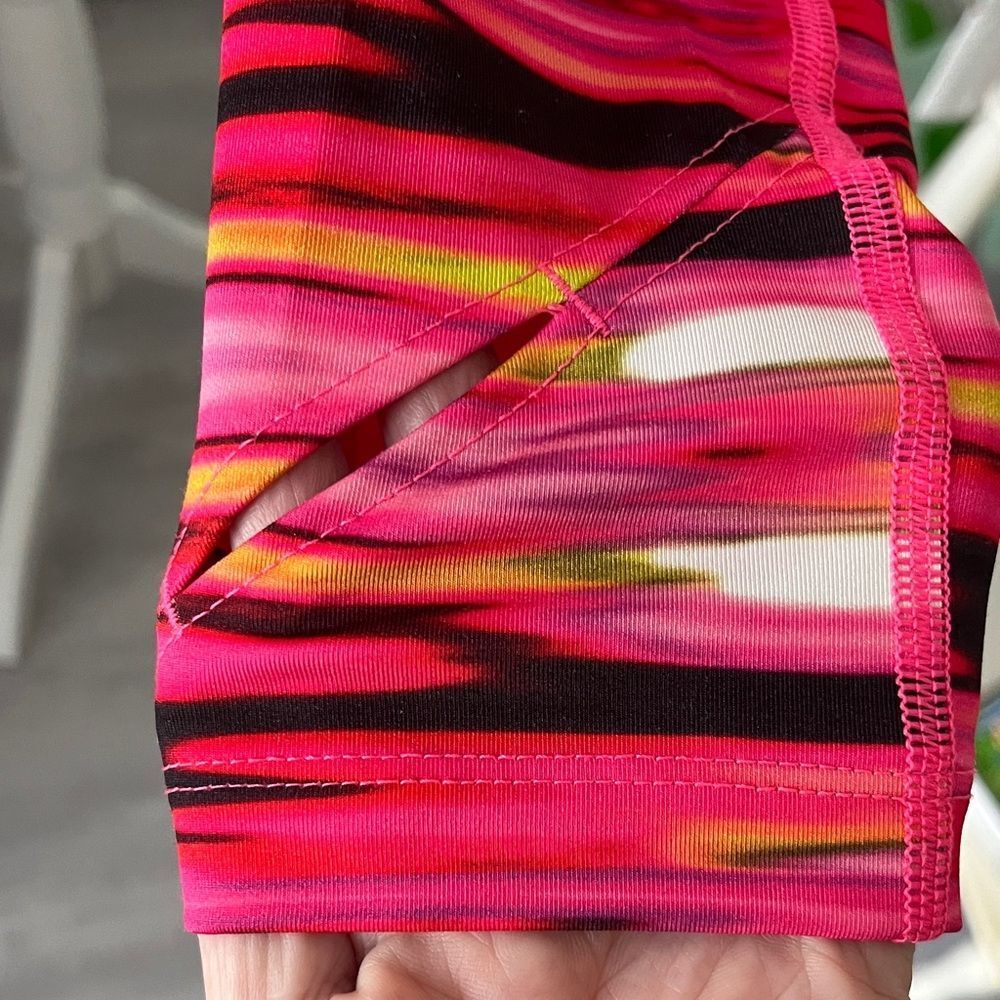 Ralph Lauren Pink and Black Activewear Top 1/4 Zip Thumbholes SZ XL - Picture 4 of 8